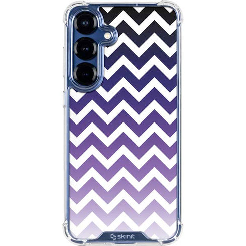 Chevron Purple Ombre Galaxy S25 Clear Case